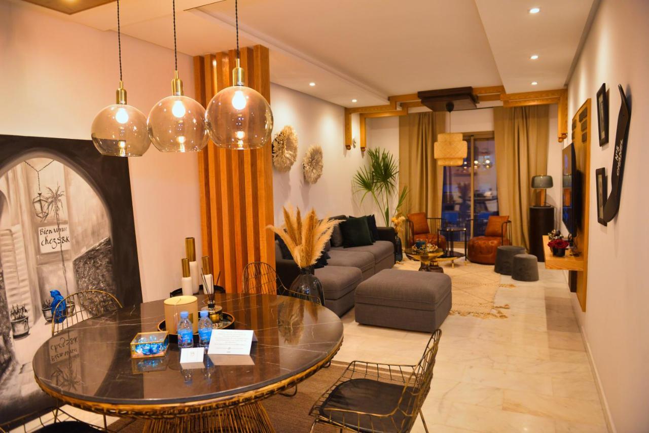 Appartement de prestige climatisé à l'hivernage 400m de la Gare Marrakesh Exterior foto