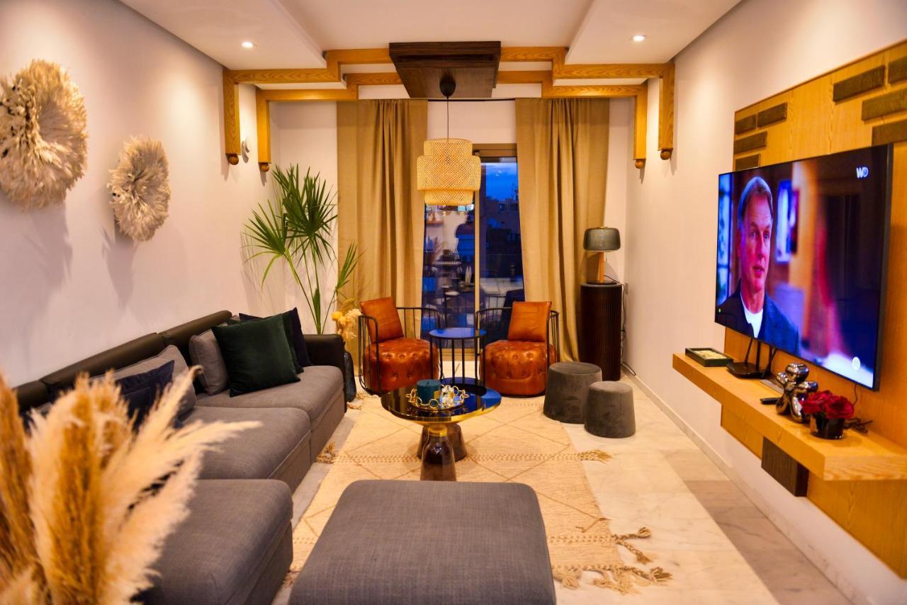 Appartement de prestige climatisé à l'hivernage 400m de la Gare Marrakesh Exterior foto